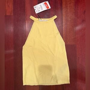 NWT zara yellow ribbed top